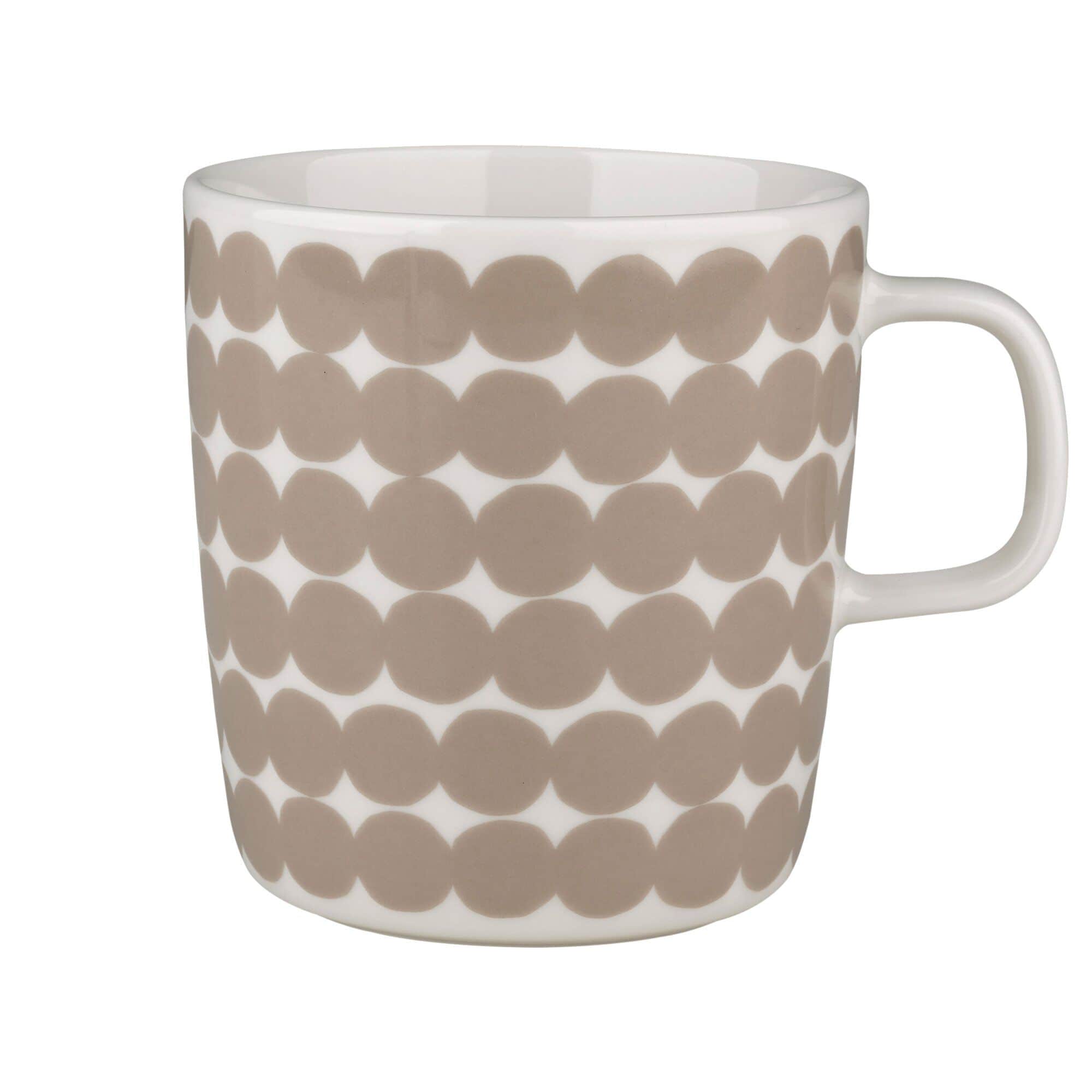 OIVA Räsymatto mugg 4 dl, vit/beige